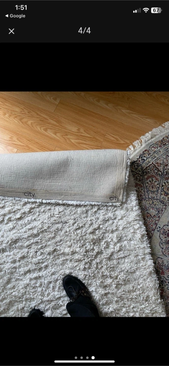 🥕 Cream Shaggy Rug - photo 3