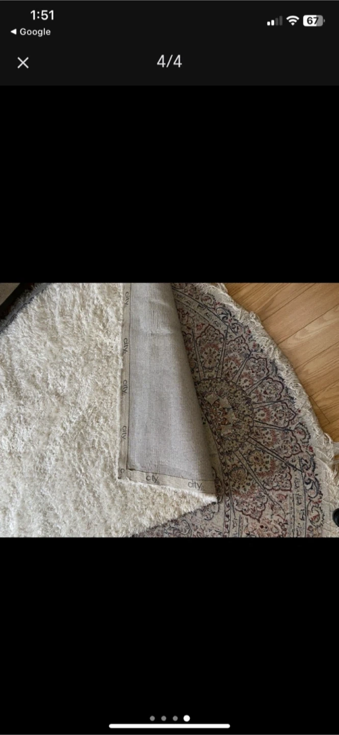 🥕 Cream Shaggy Rug - photo 4