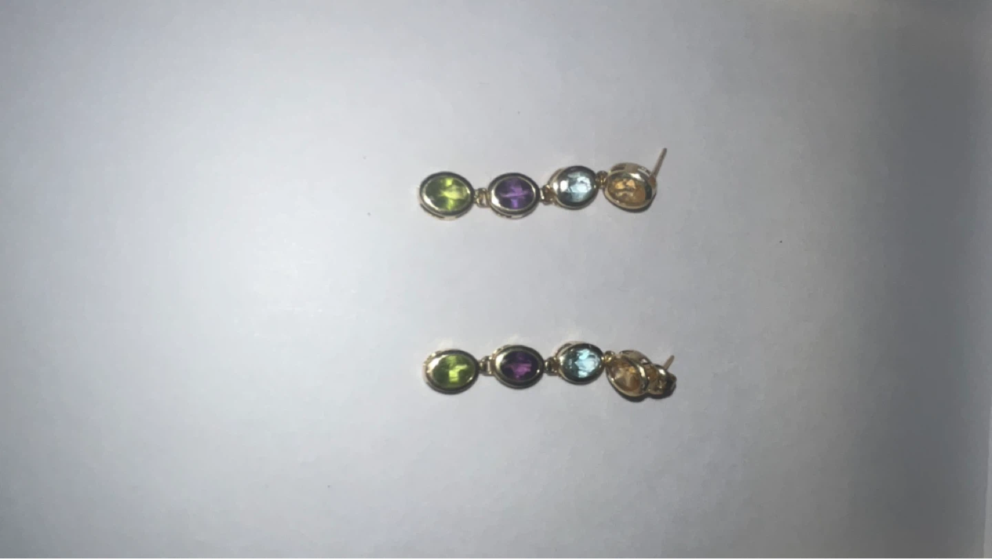 Gemstone Drop Earrings
