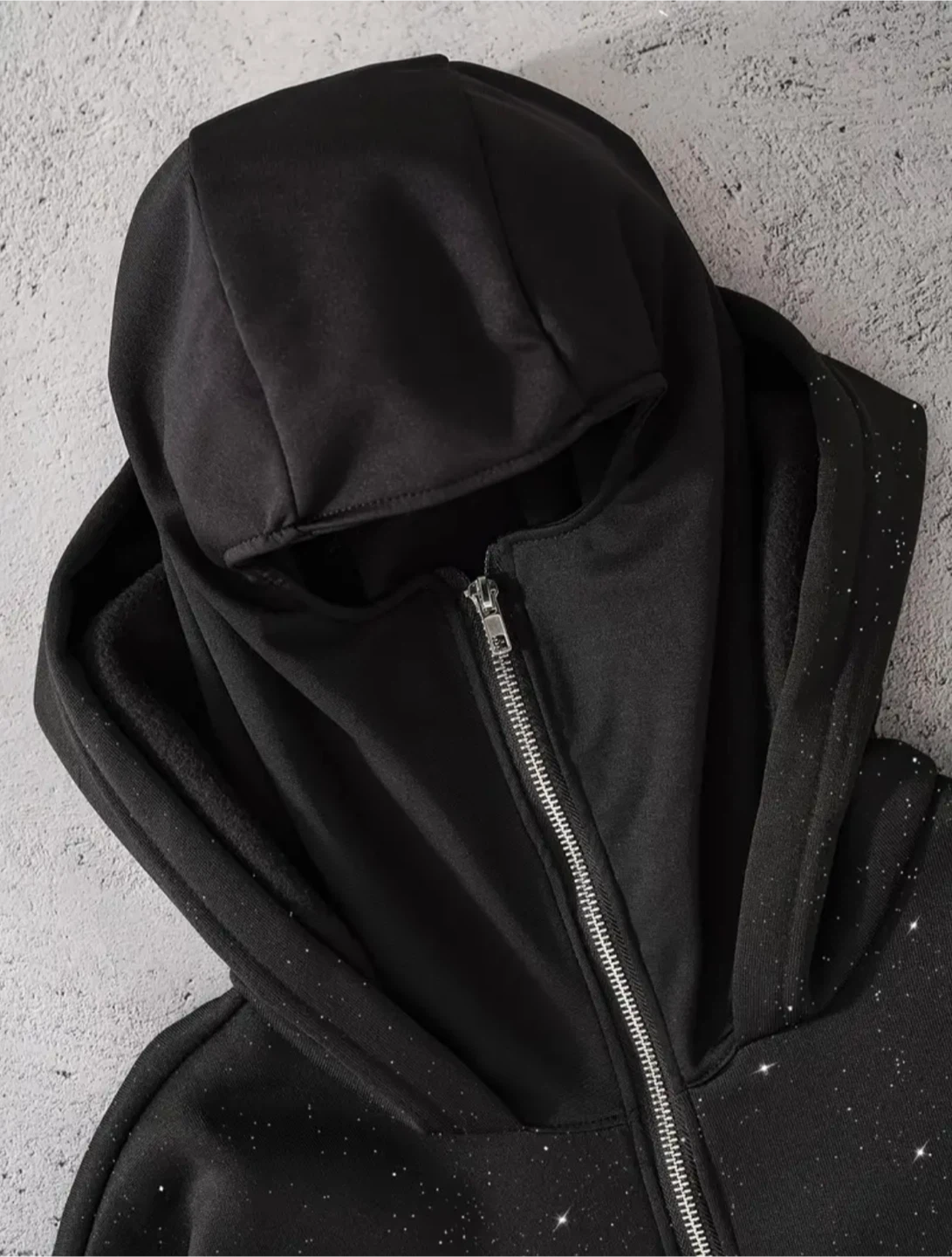 New Black Hoodie with Balaclava Face Cover - photo 3