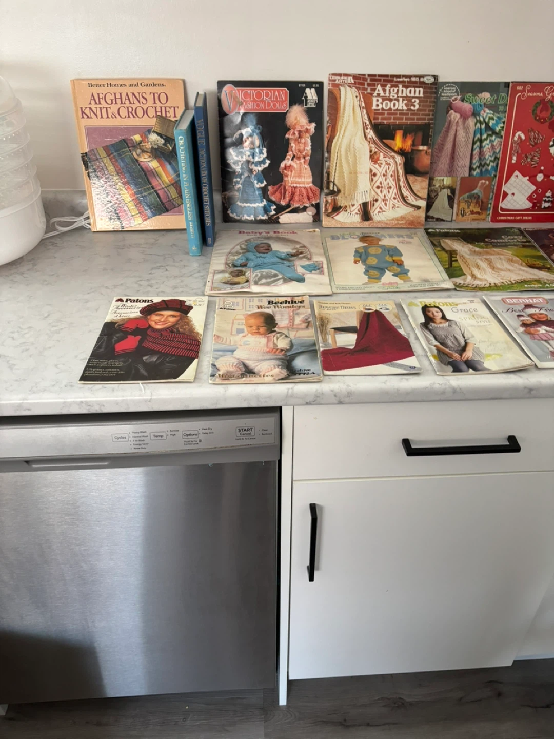 Collection of Knitting and Crochet Pattern Books