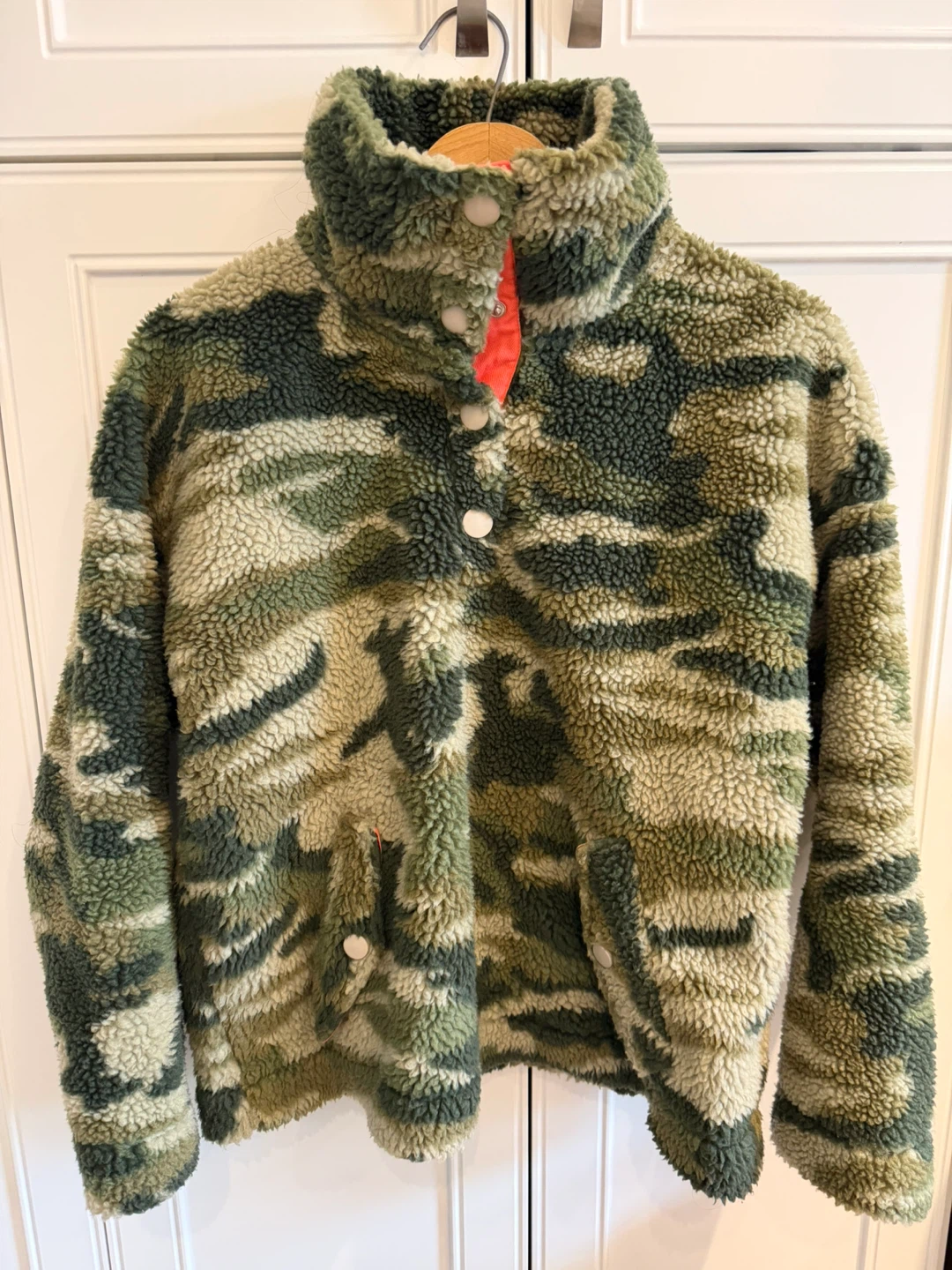 J. Crew Vintage Fleece Camo Snap-Up Jacket