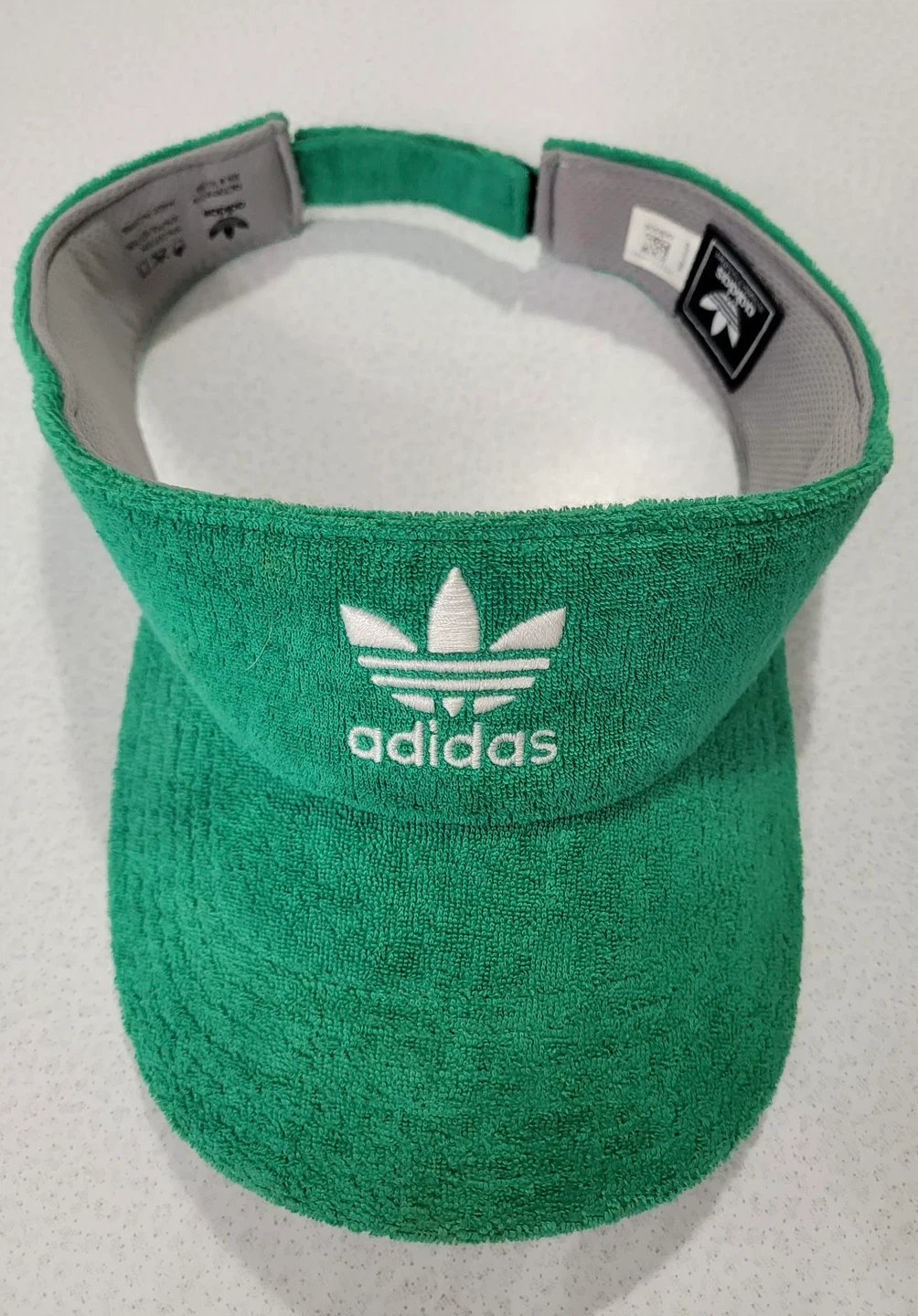 Adidas Green Terry Cloth Visor Hat