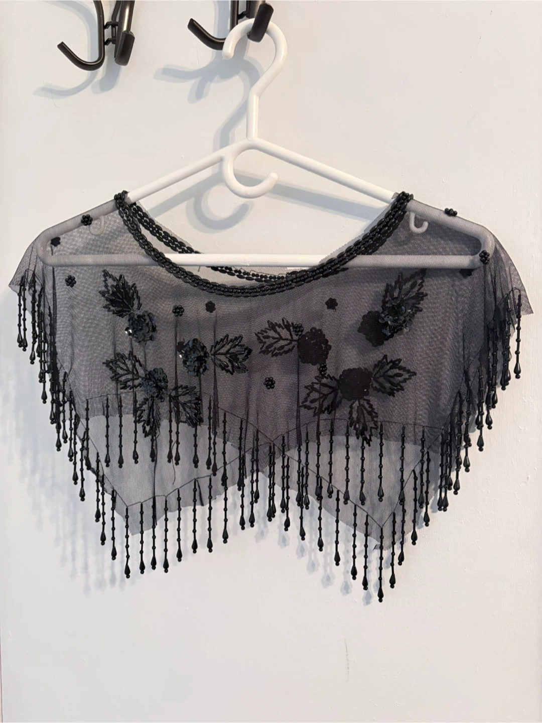 Black Beaded Shawl