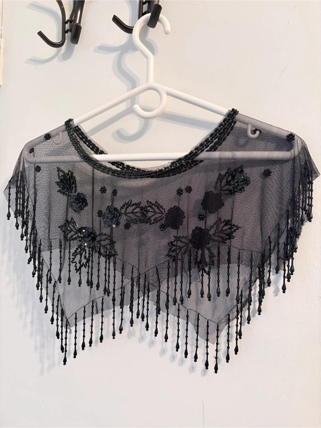Black Beaded Shawl - photo 2