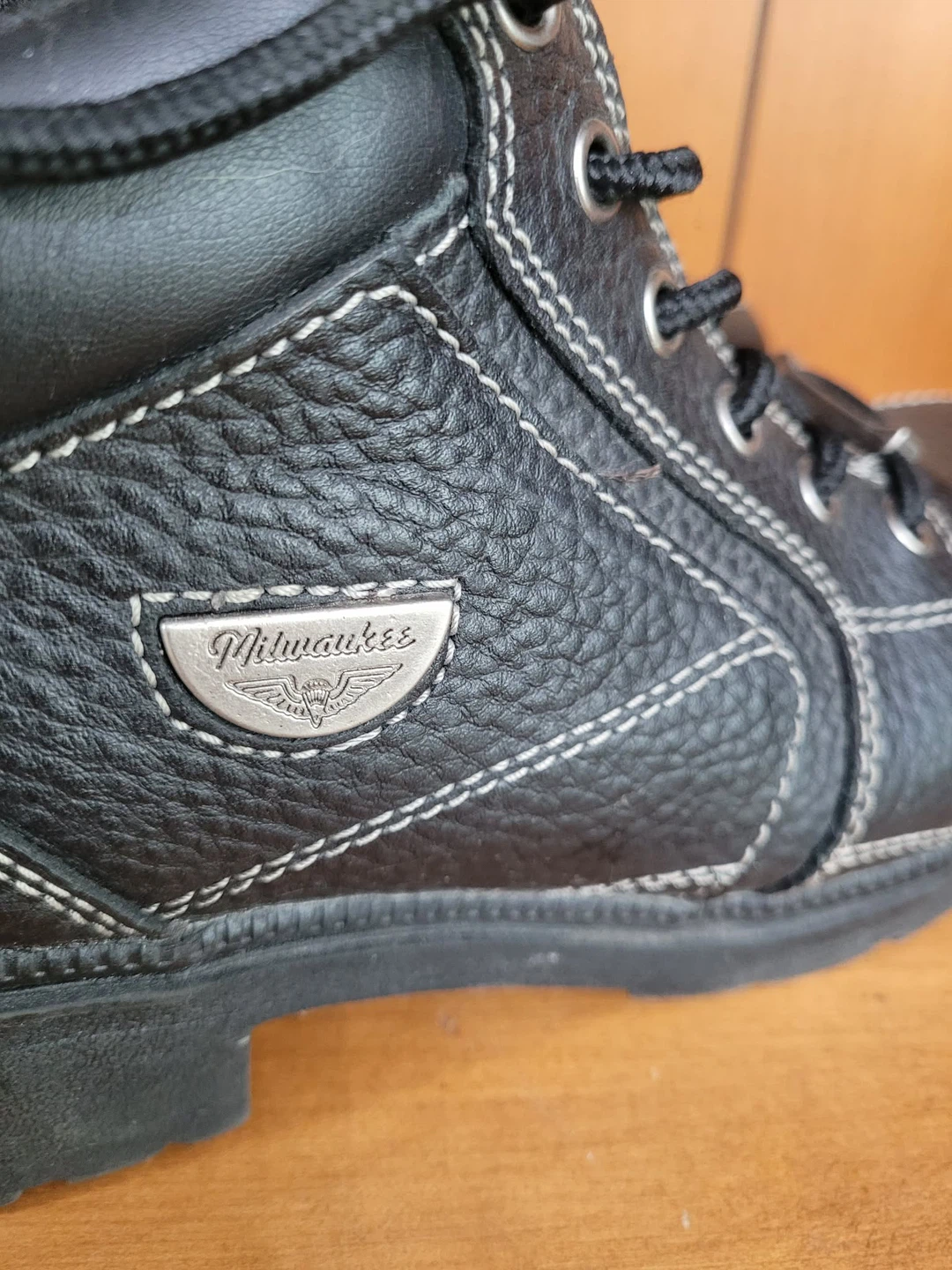 Milwaukee Motorcycle Clothing Co. Black Leather Boots Size 7.5B - photo 3