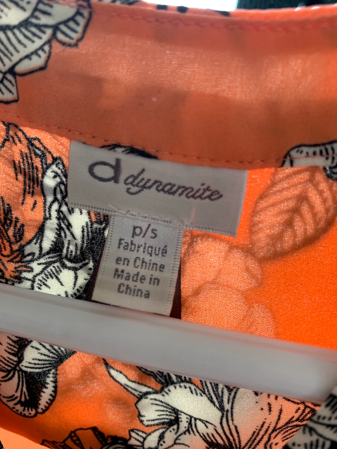 Dynamite Women's Orange Floral Sleeveless Top - photo 2