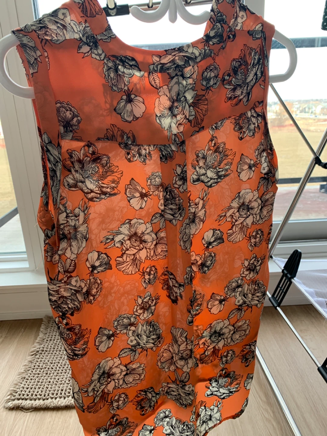 Dynamite Women's Orange Floral Sleeveless Top - photo 3