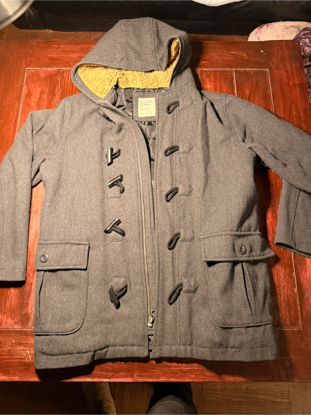 Old Navy   Grey Toggle Coat - XL (14-16)