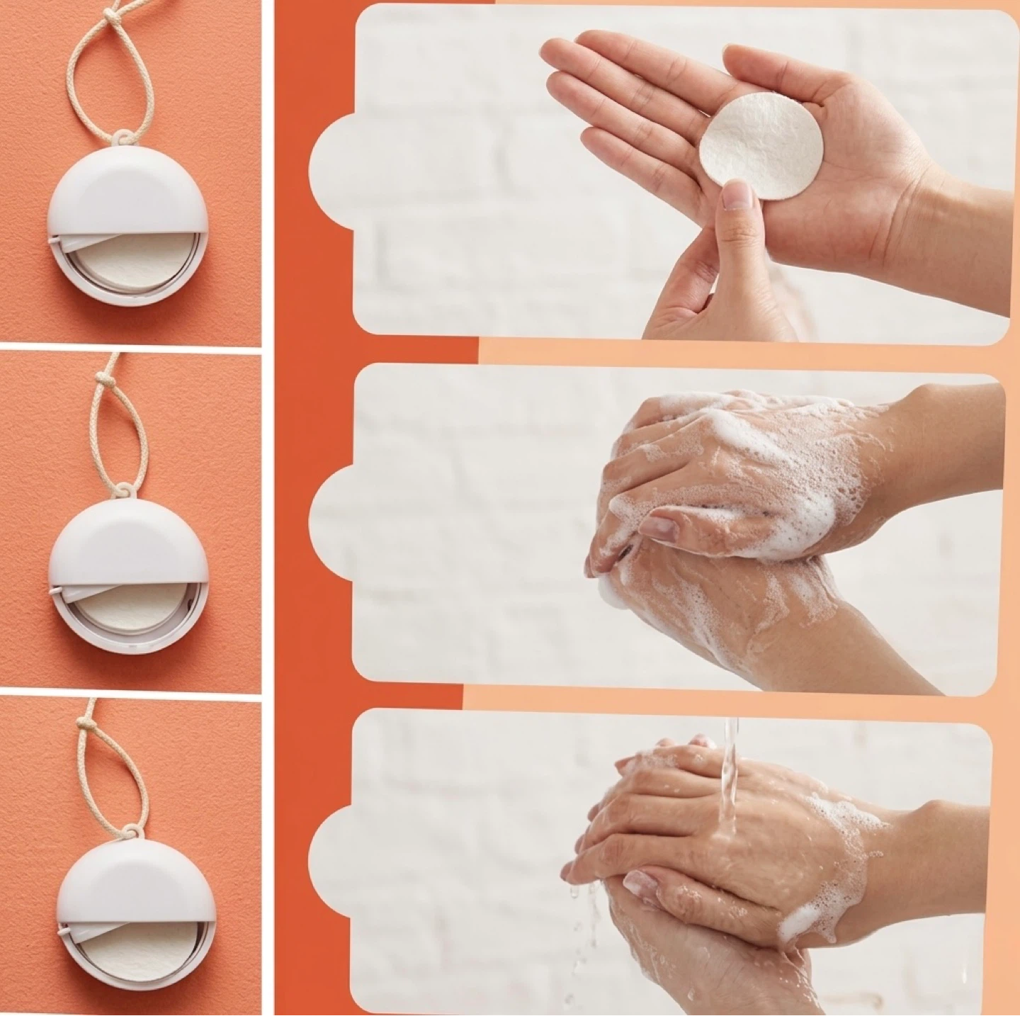 50 portable travel disposable hand soap sheets - photo 5
