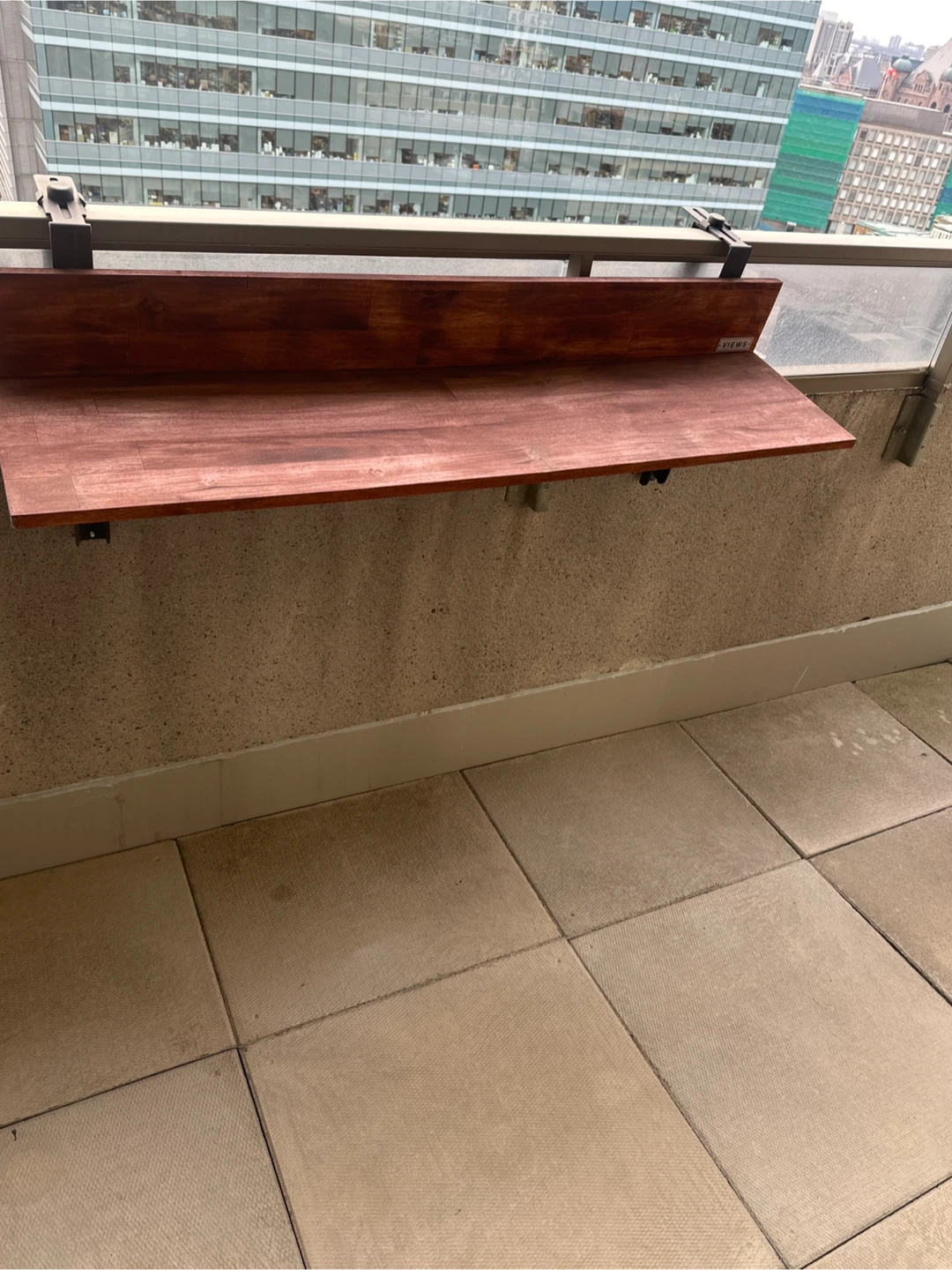 VIEWS Balcony Railing Folding Shelf