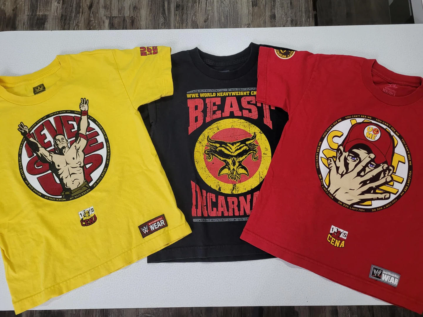 WWE John Cena & Brock Lesnar Youth T-Shirts size Small