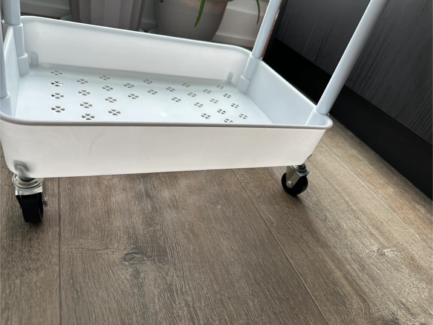 White 5-Tier Rolling Utility Cart - photo 4