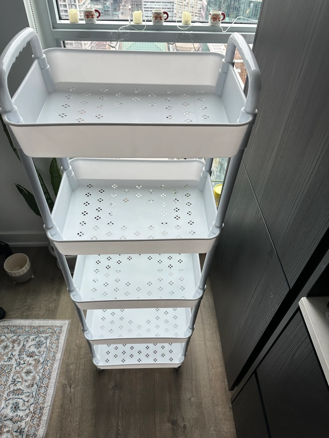White 5-Tier Rolling Utility Cart - photo 2