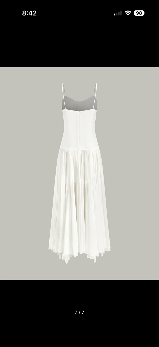 Commense White Pleated Maxi Dress - photo 5