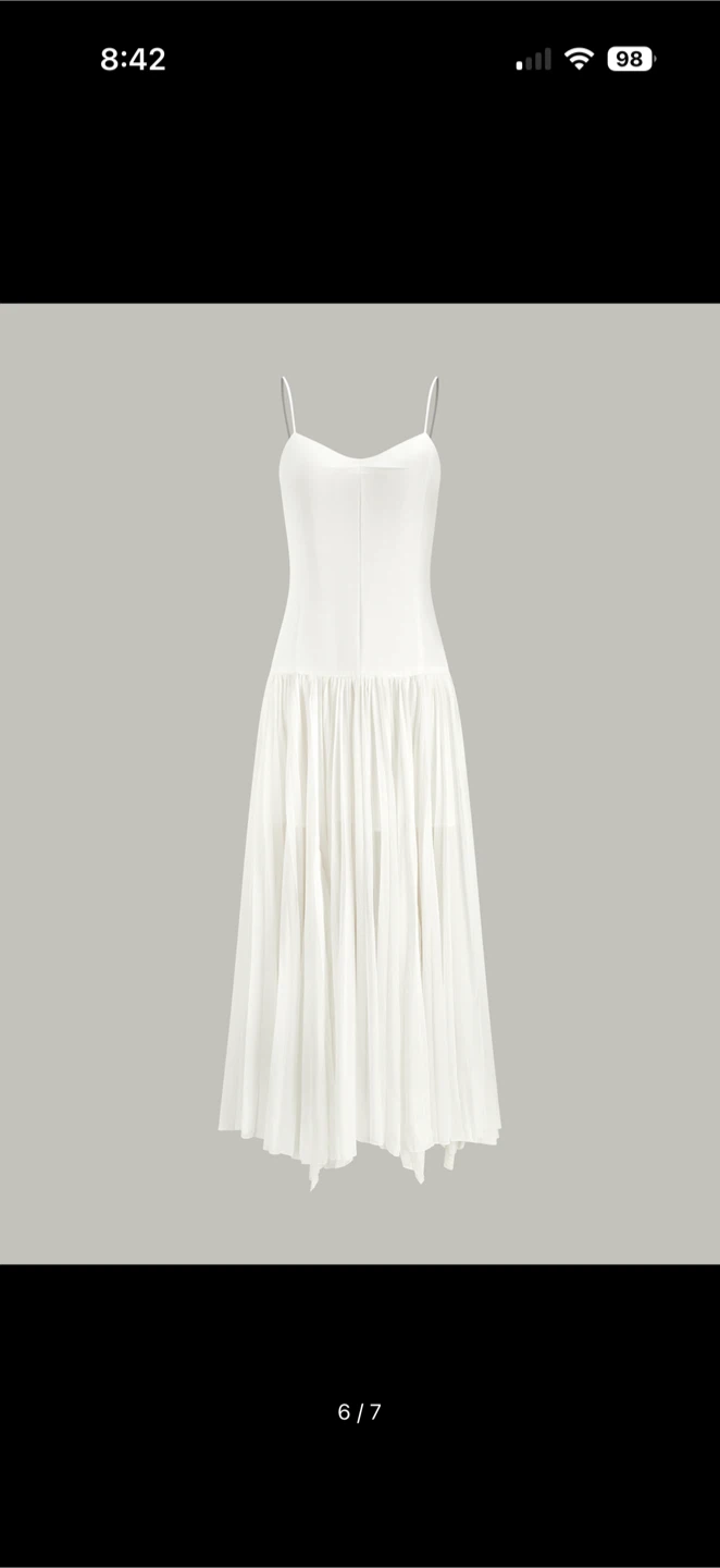 Commense White Pleated Maxi Dress - photo 4