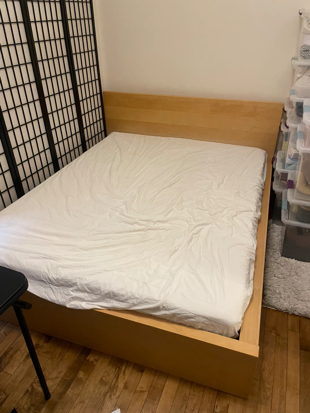 IKEA Oak Veneer Queen Bed Frame - photo 2