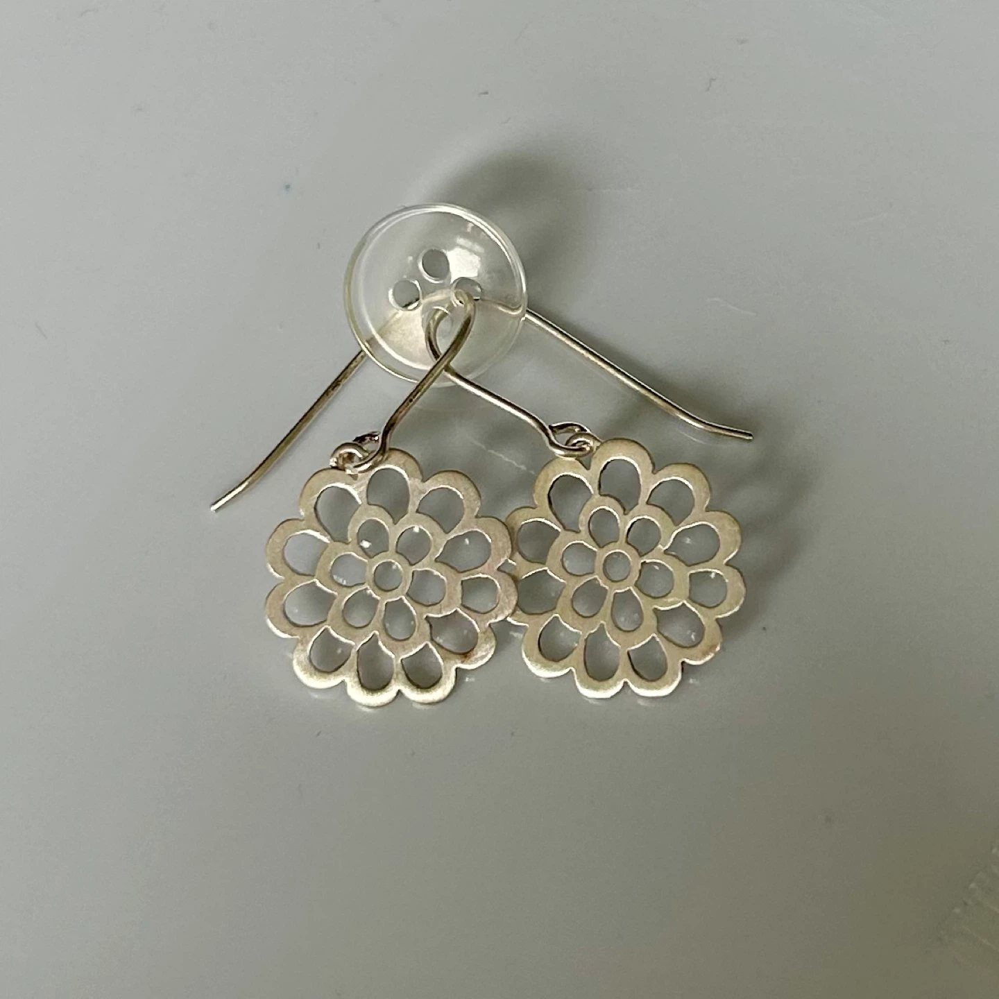 Floral Cut-Out Dangle Earrings