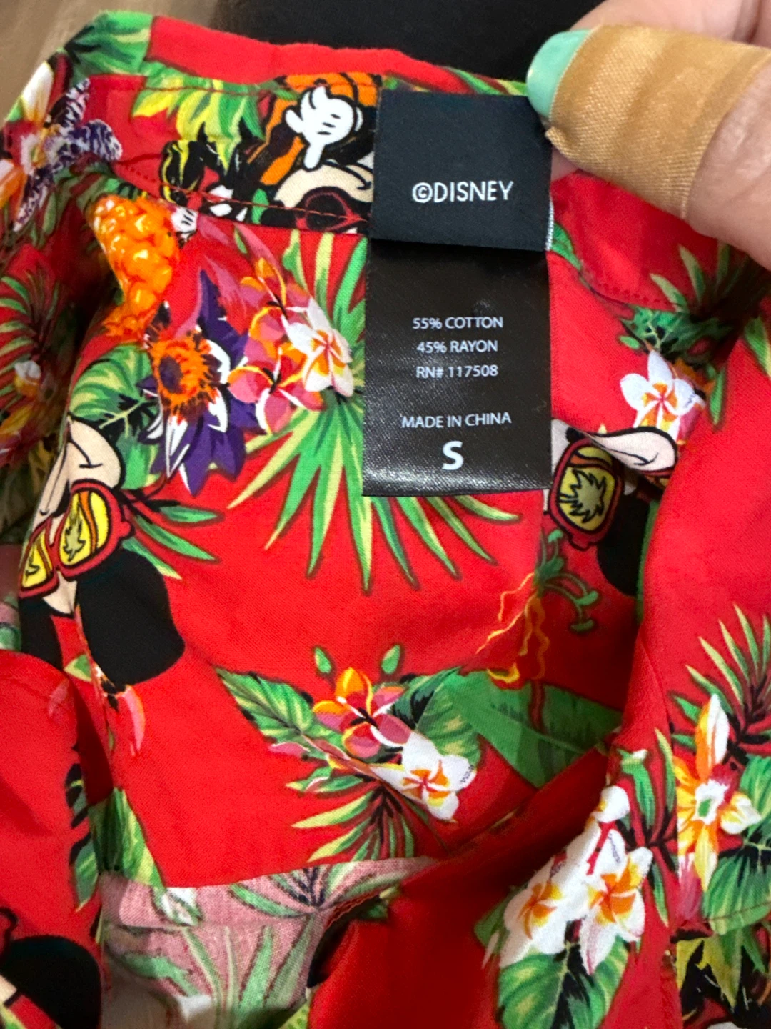 Disney Mickey Mouse Hawaiian Shirt Size S - photo 4