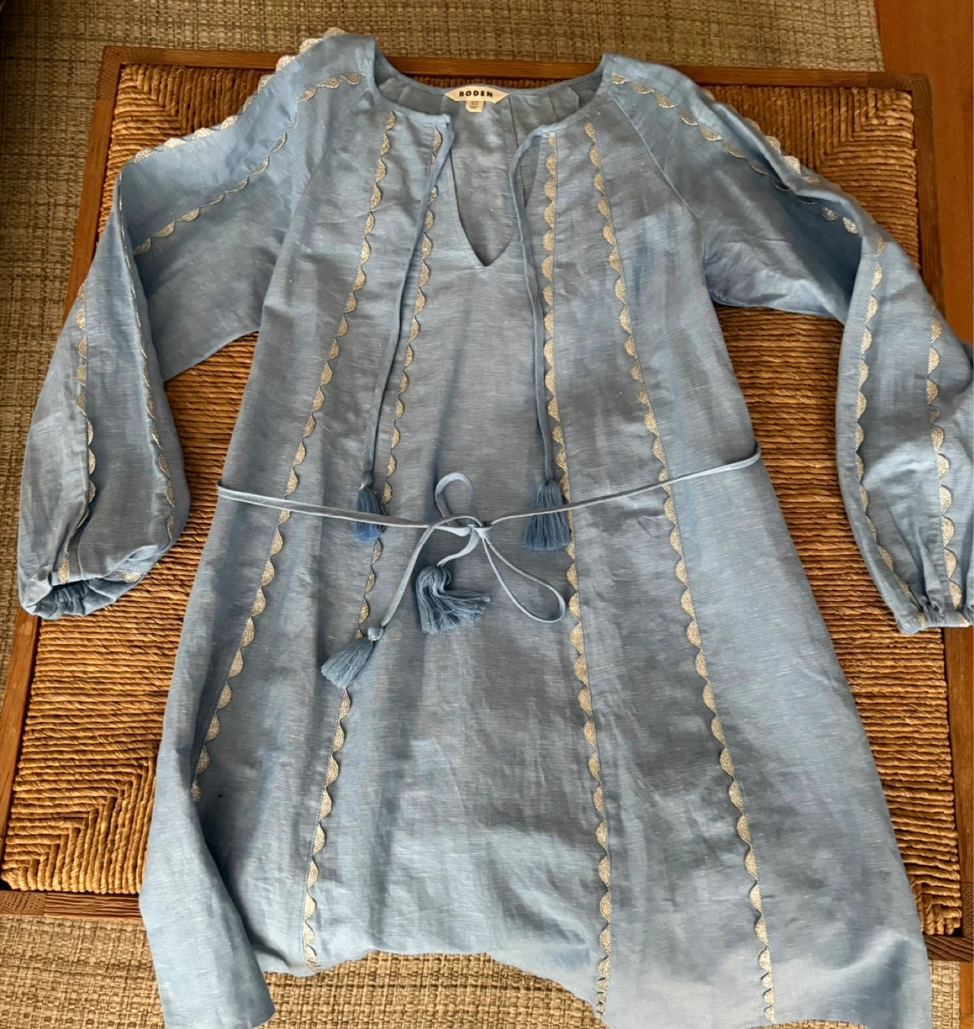 Boden Blue Embroidered Dress - photo 5