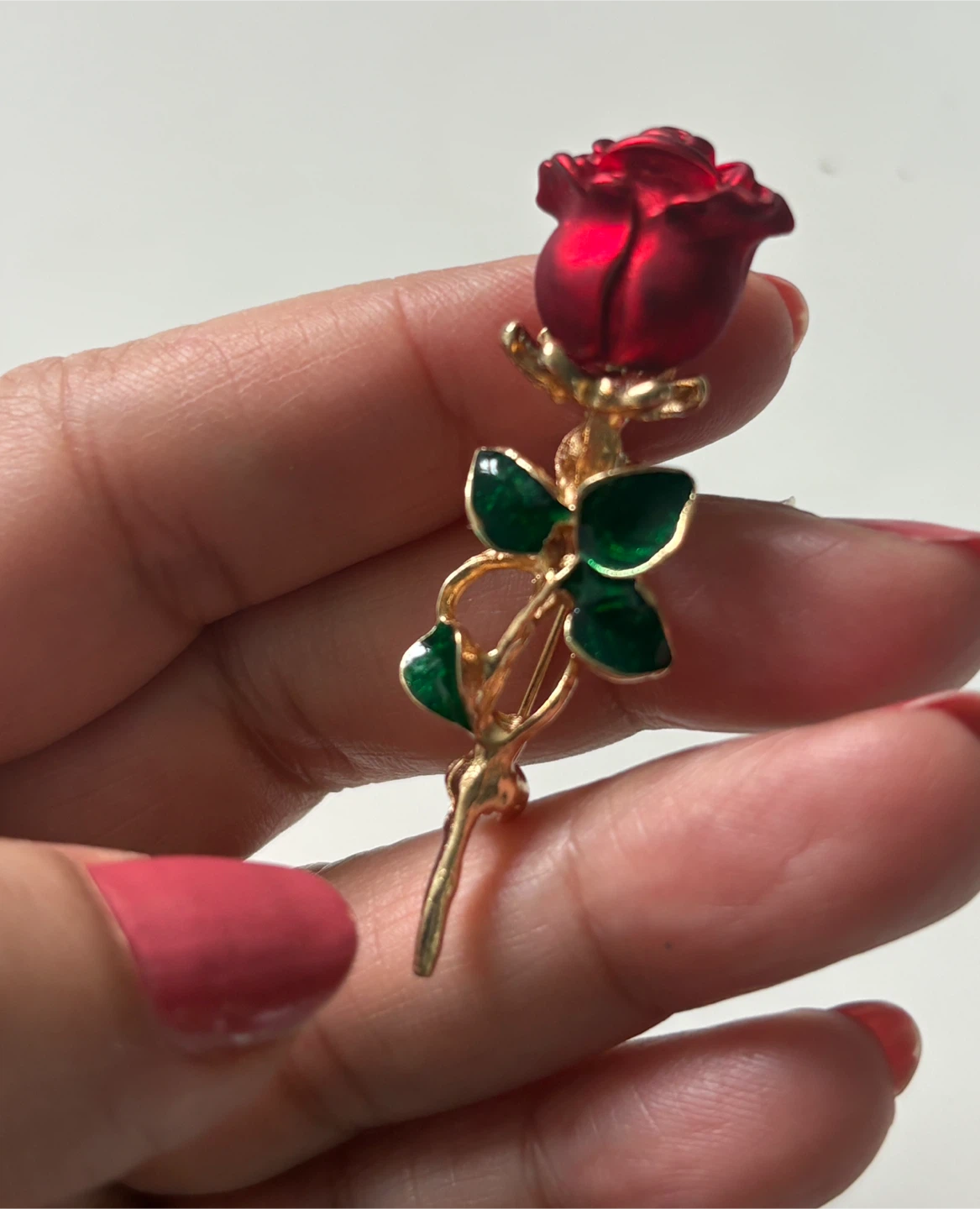 Beautiful Red Rose Brooch Pin! - photo 4