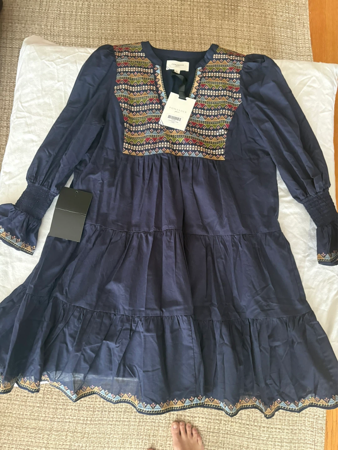 Pomander Place Embroidered Tiered Dress - Large - photo 4