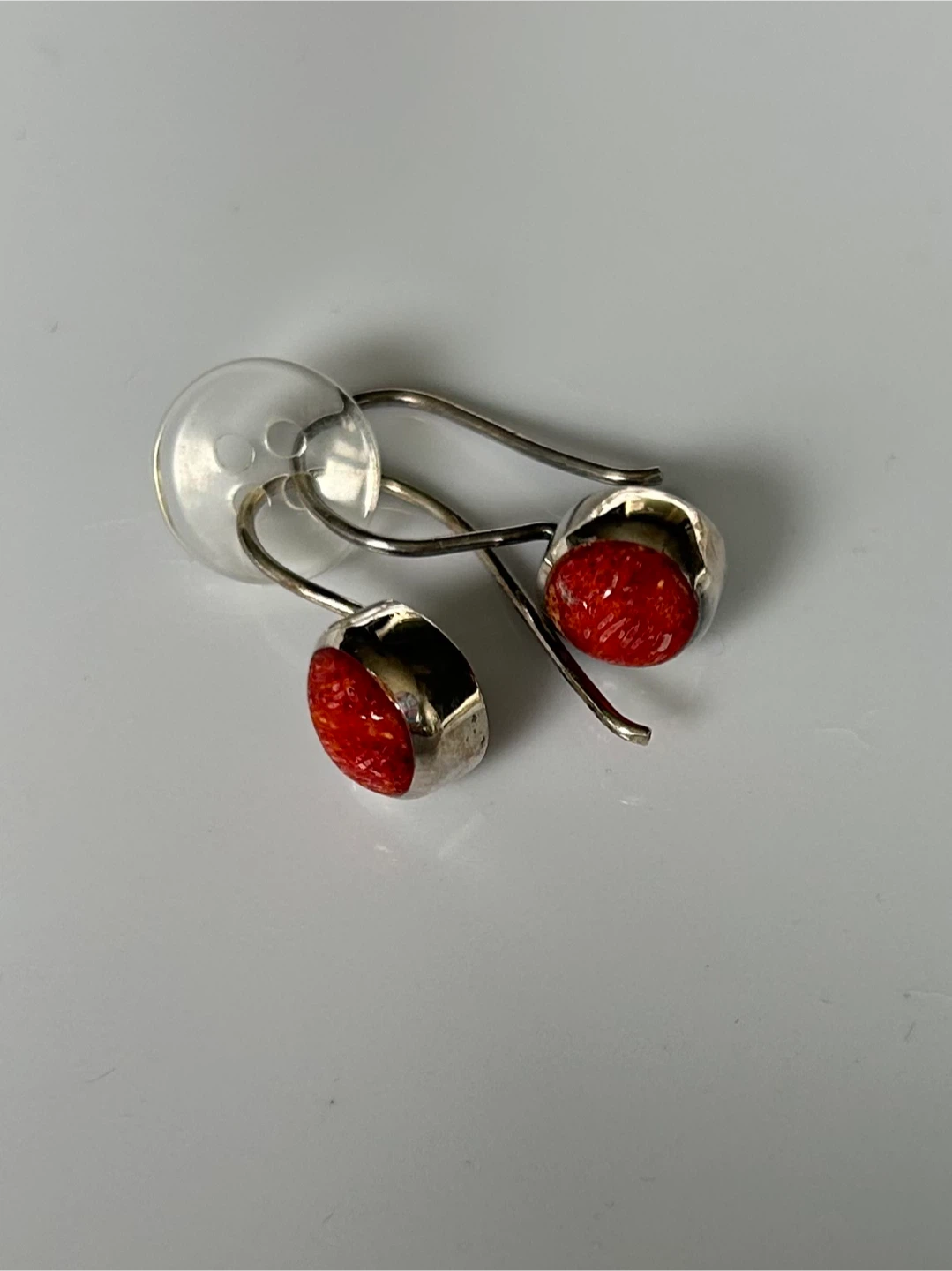 Red coral earrings - photo 2