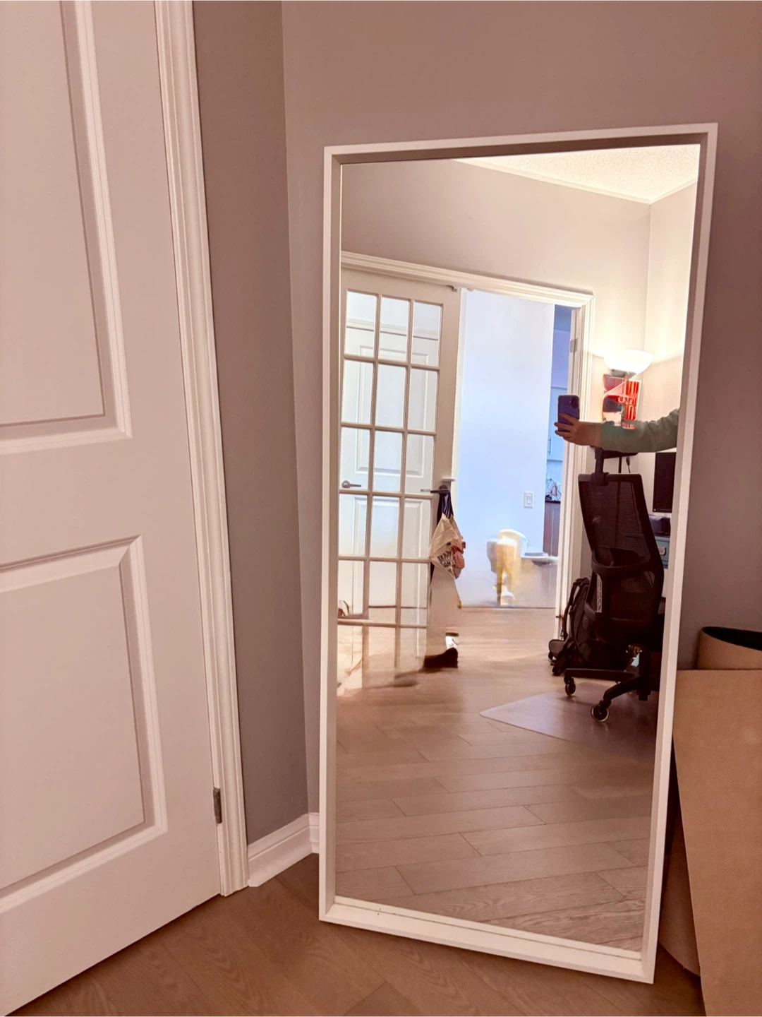 White Framed Full Length Mirror
