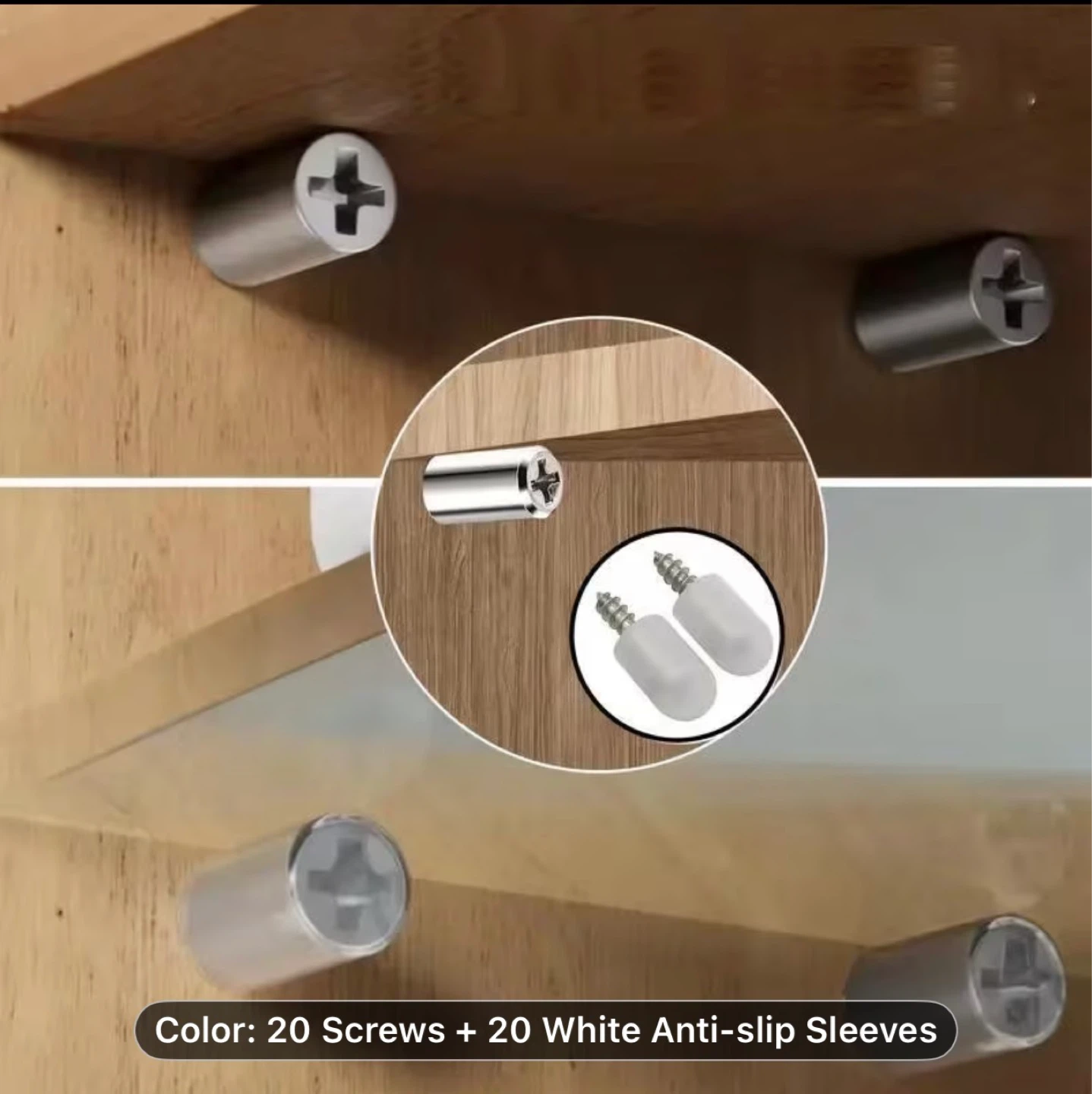 40pcs Metal Shelf Support Pins with Anti-Slip Sleeves - photo 4
