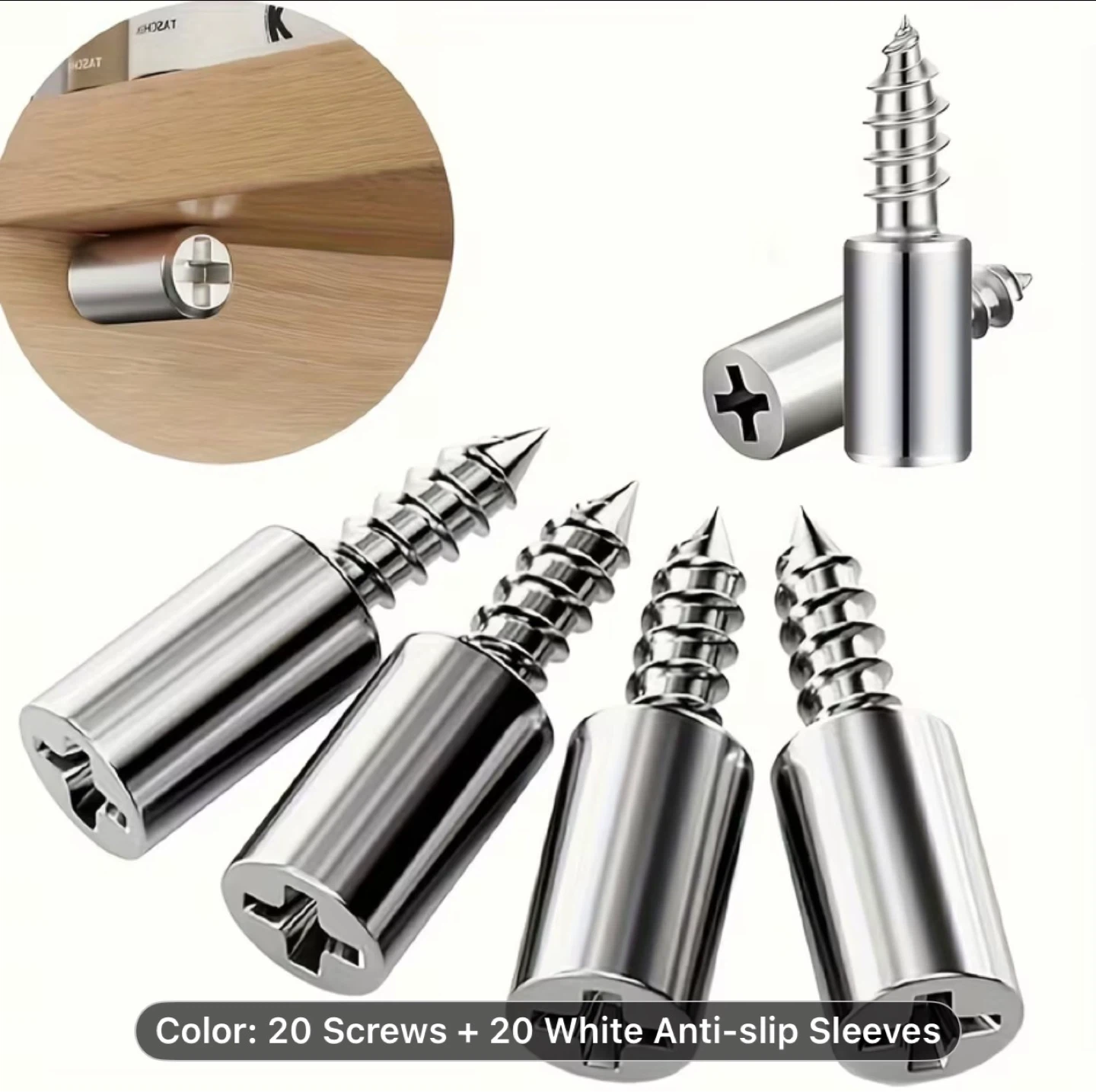 40pcs Metal Shelf Support Pins with Anti-Slip Sleeves