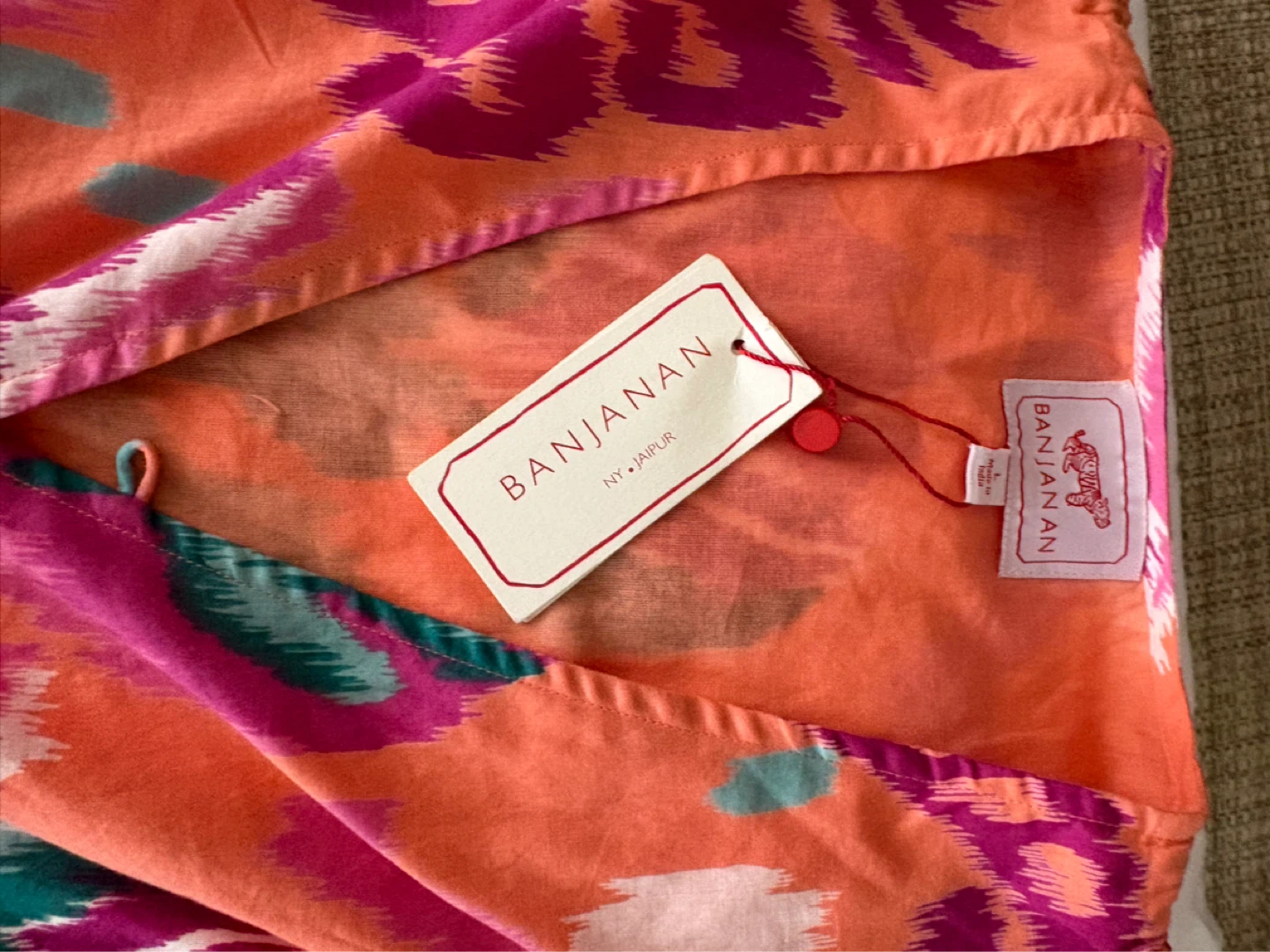 Banjanan Women's Orange Floral Print Ruffle Dress - photo 2