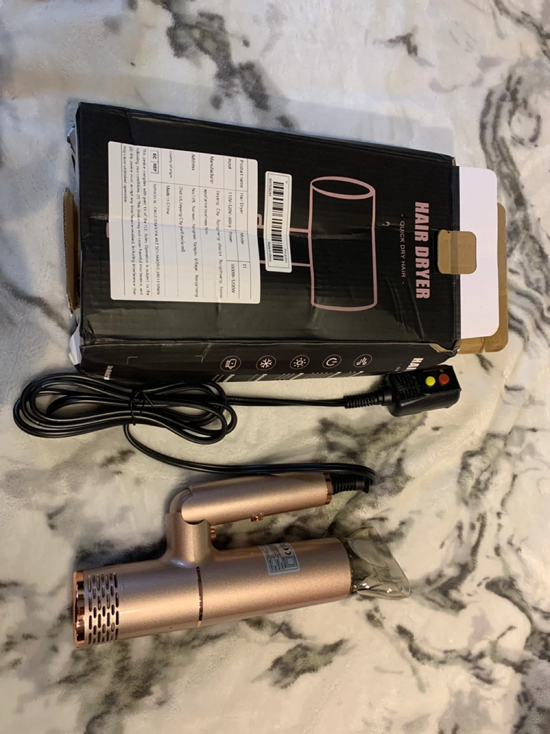 🥕 New Rose Golden T1 Hair Dryer 1000W-1200W