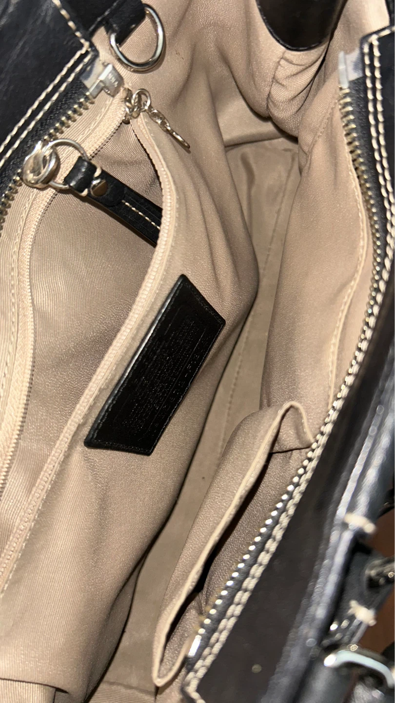 Coach Black Leather Tote Bag - photo 4