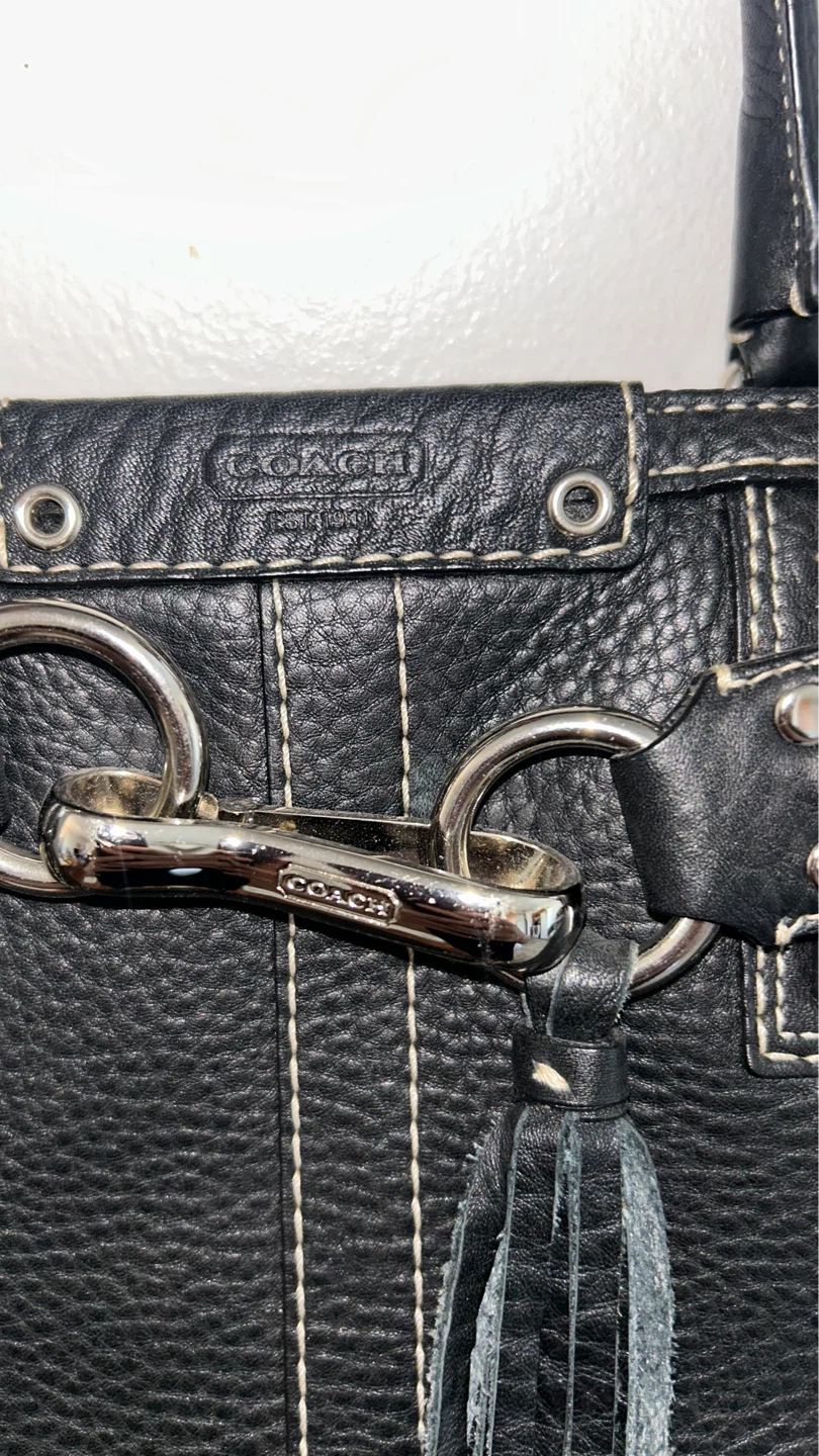 Coach Black Leather Tote Bag - photo 2