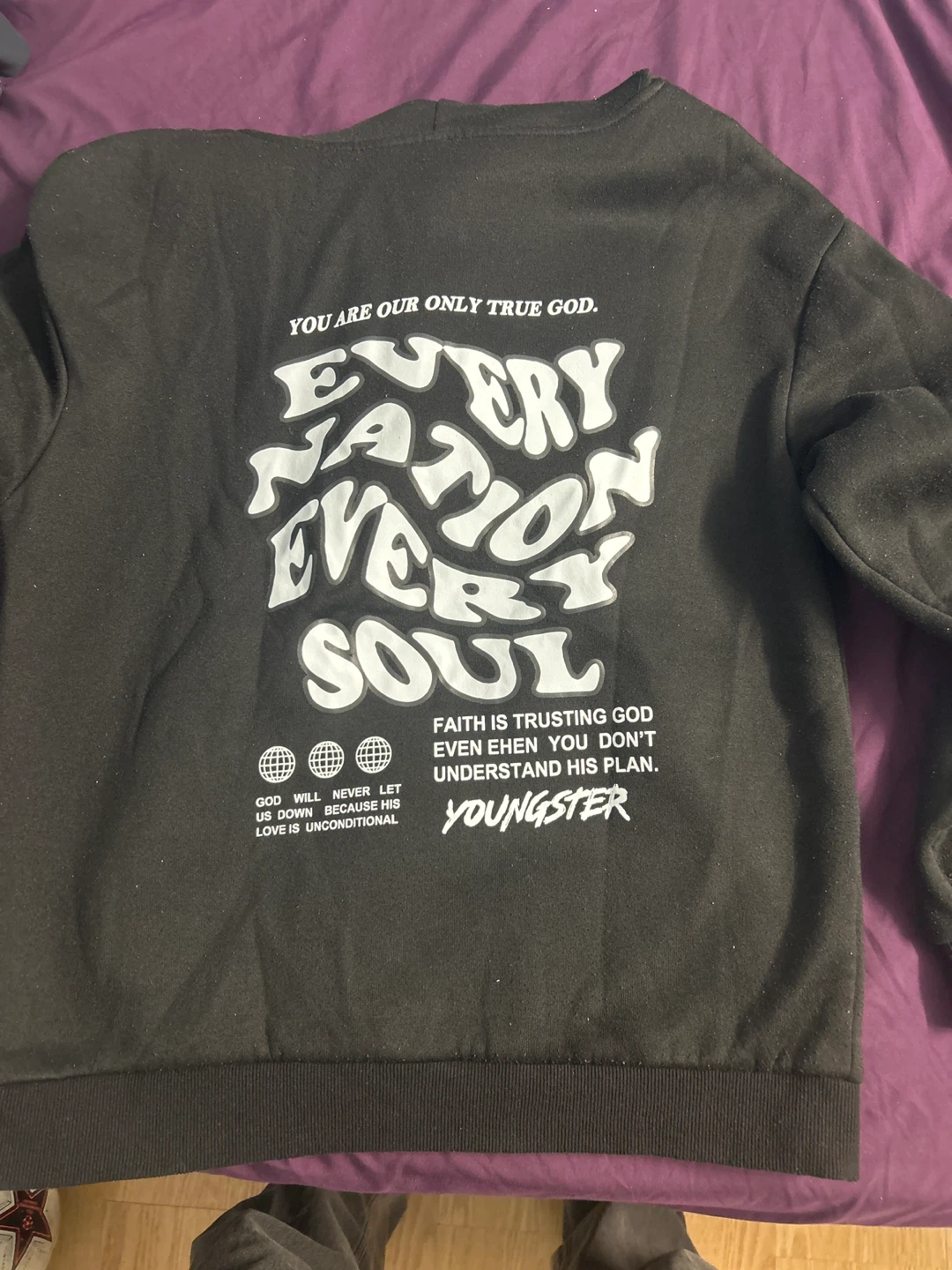 Black Hoodie with "Every Nation Every Soul" Graphic - photo 2