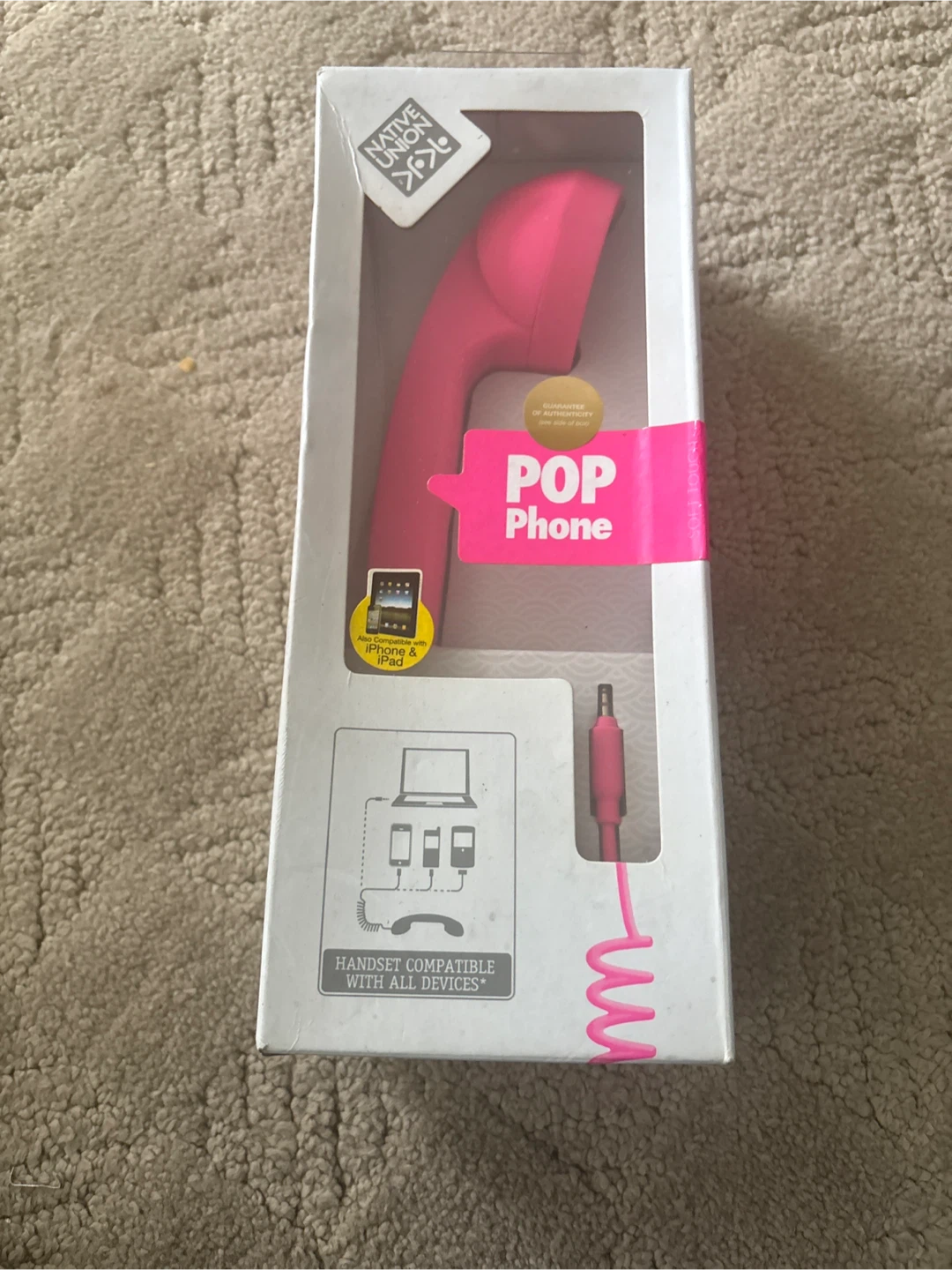 Native Union POP Phone Handset (Pink)