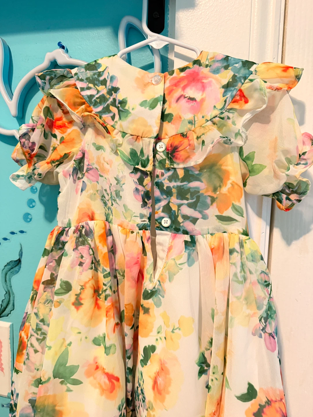 Girls Floral Print Dress Size 4T - photo 3