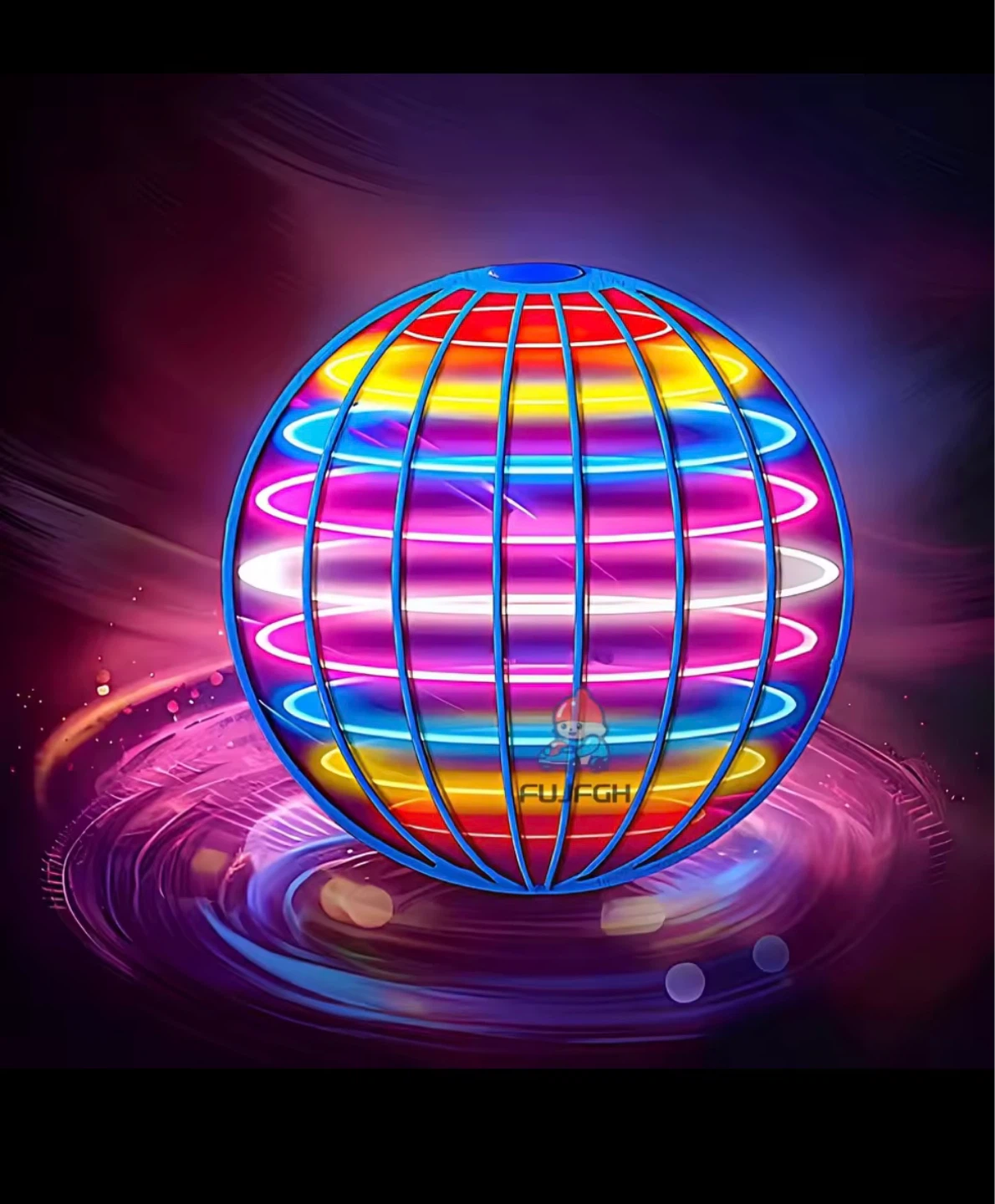 Flying Orb Spinner Toy with LED Lights