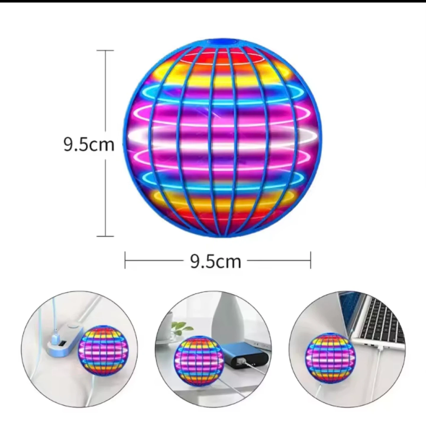 Flying Orb Spinner Toy with LED Lights - photo 4