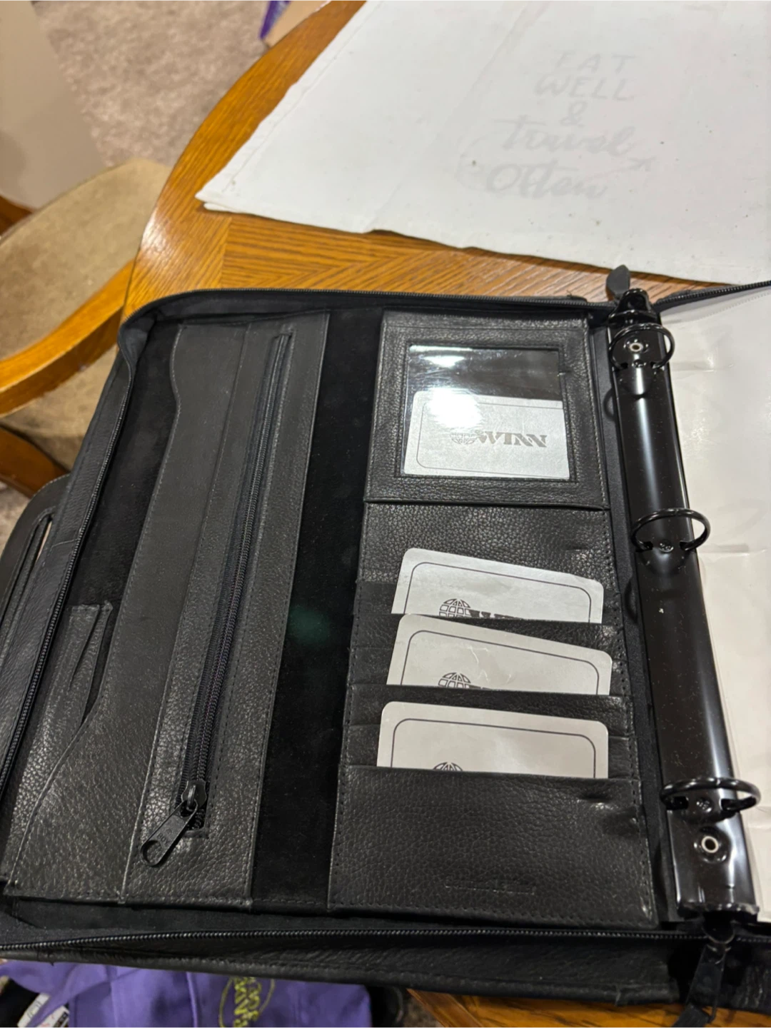 Winn International Corporation Black Leather Portfolio Organizer - photo 5