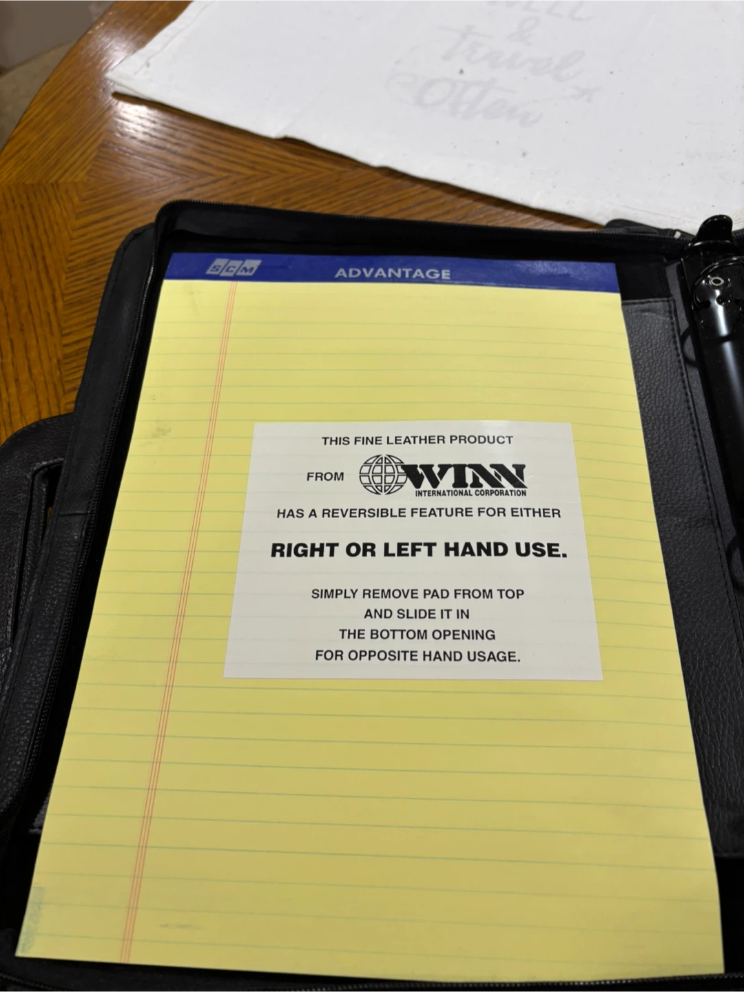 Winn International Corporation Black Leather Portfolio Organizer - photo 4