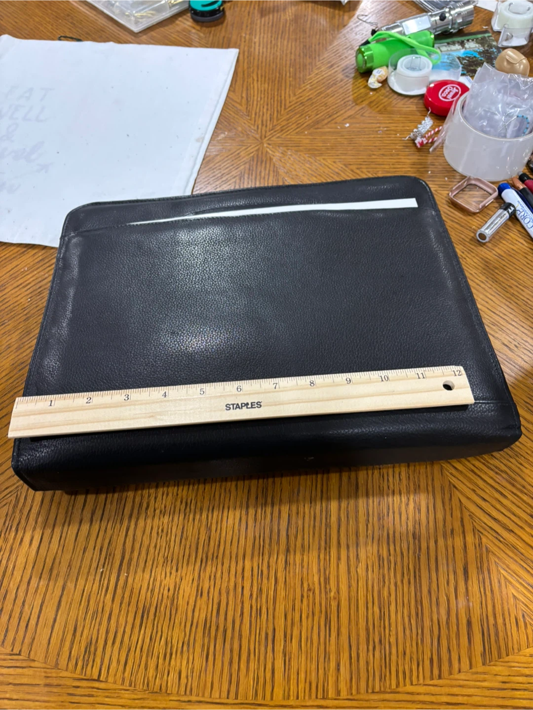 Winn International Corporation Black Leather Portfolio Organizer - photo 3