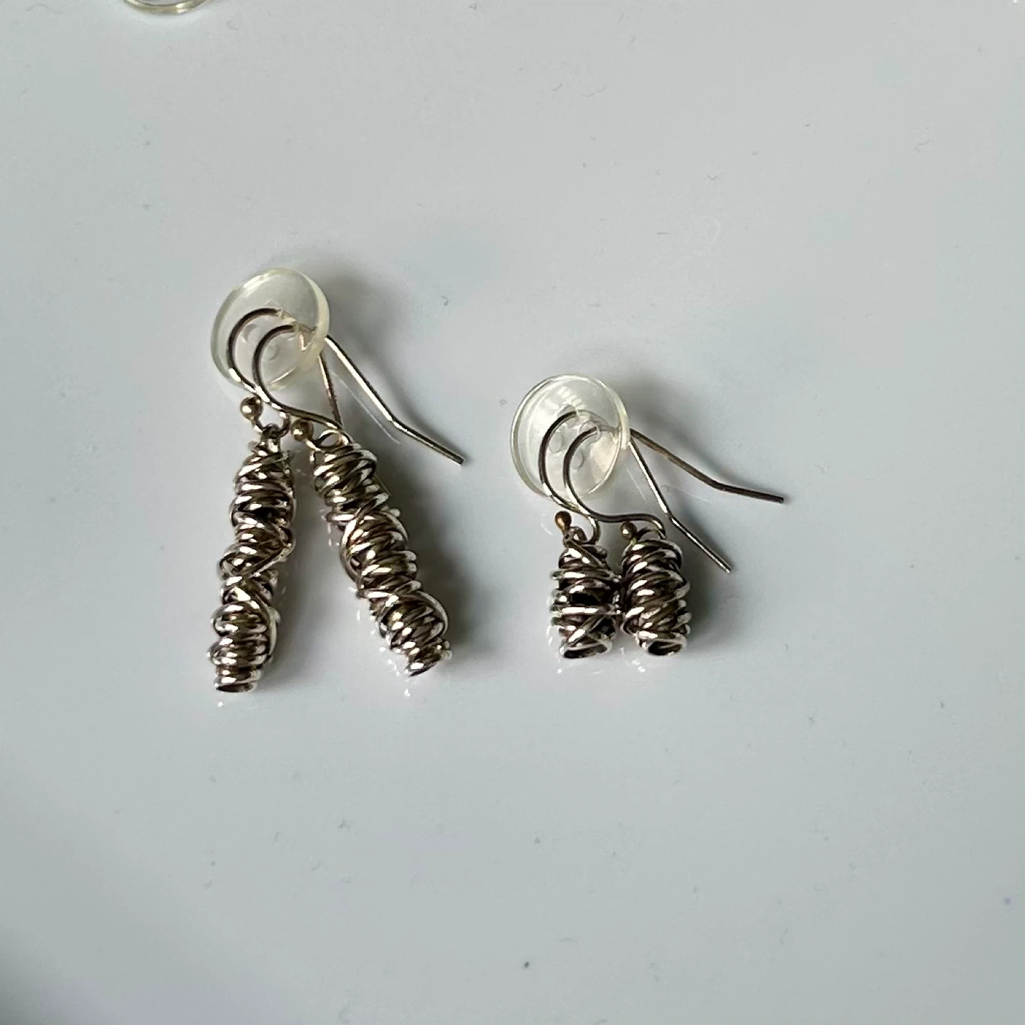 Silver Coil Earrings - photo 2