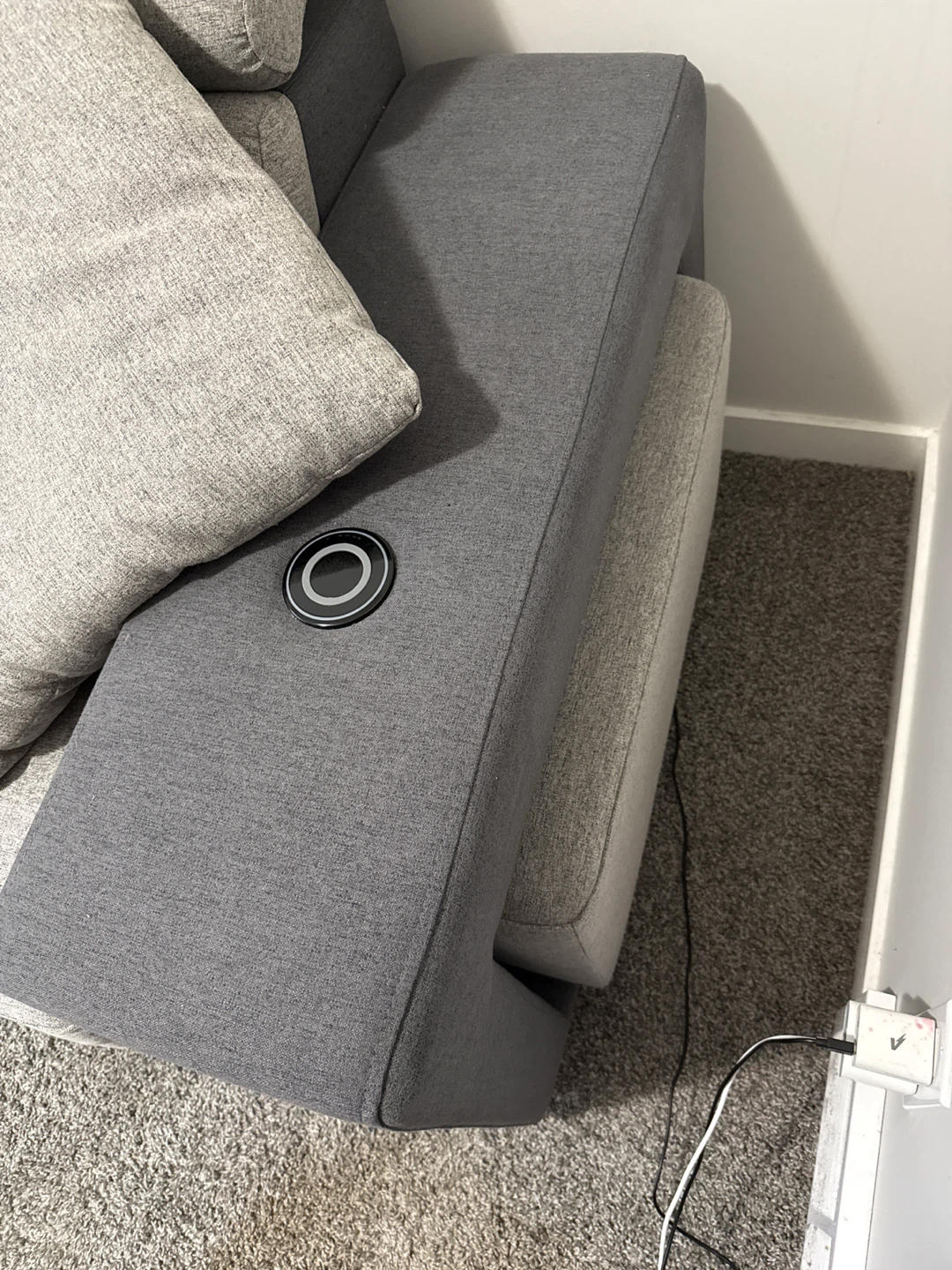 Grey Sectional Sofa with Storage Ottoman - photo 4