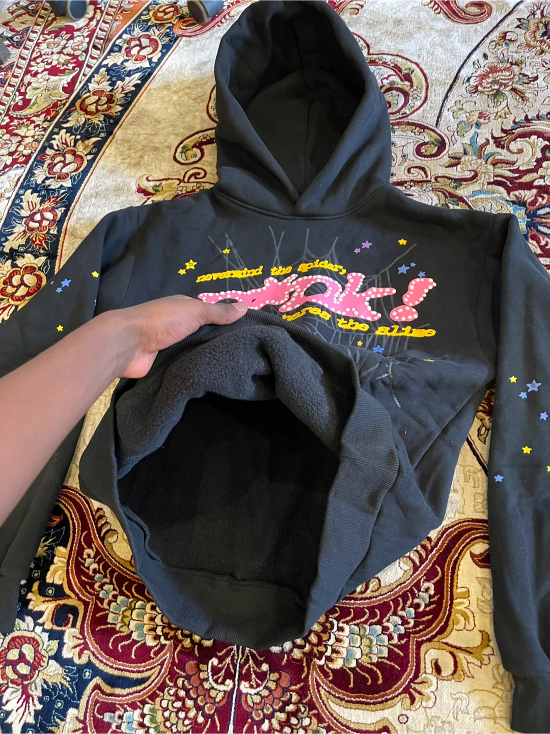 Black pink spider hoodie - photo 3