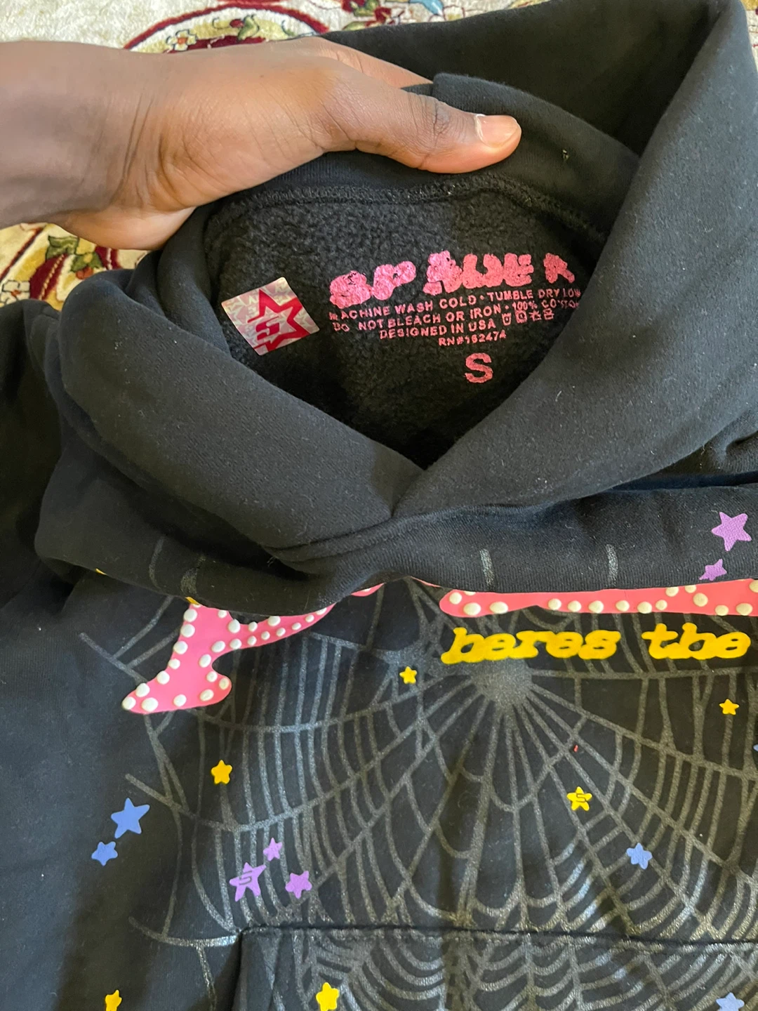 Black pink spider hoodie - photo 4