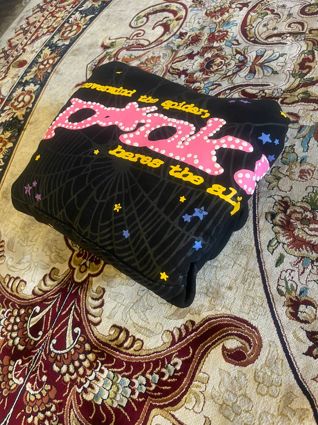 Black pink spider hoodie