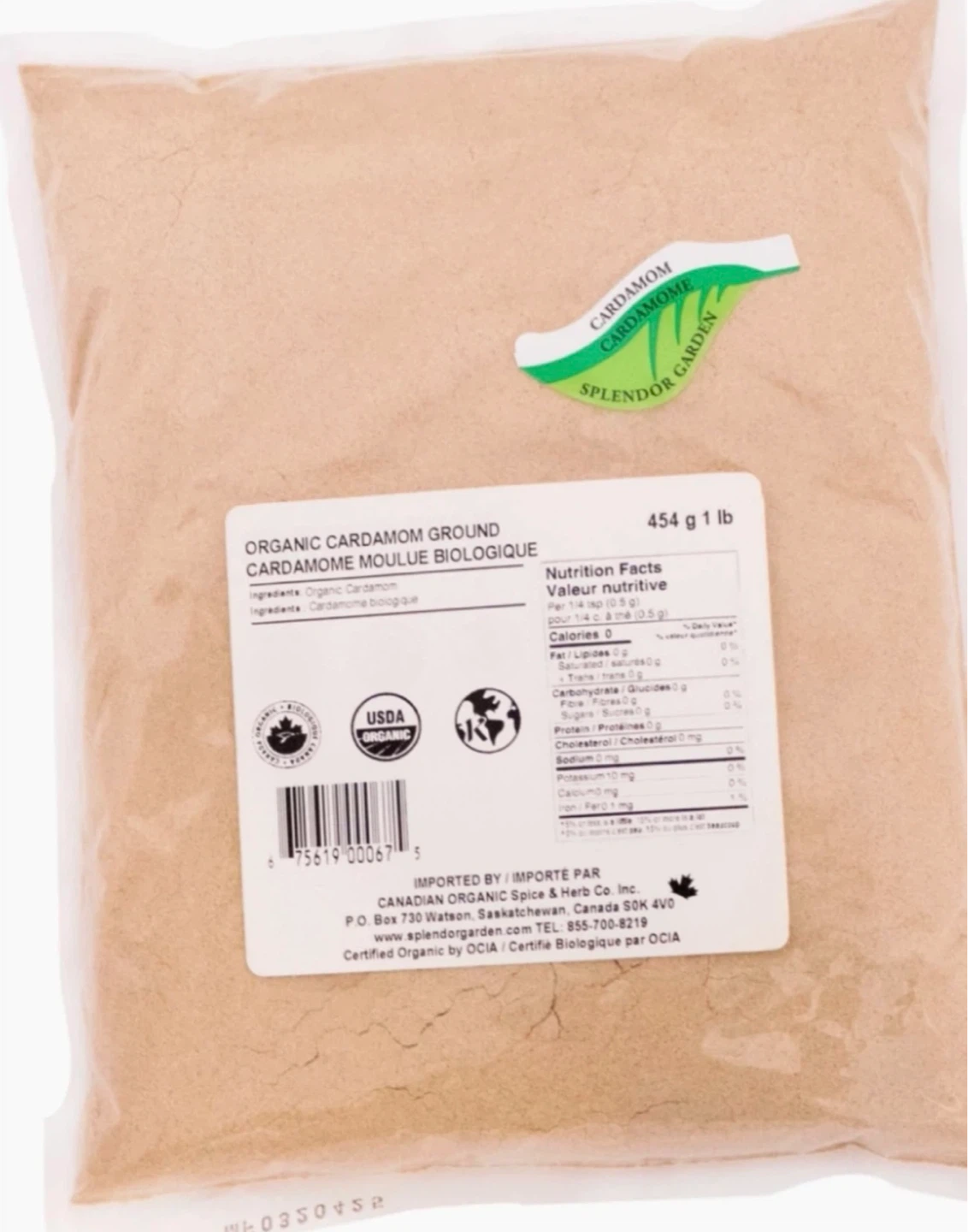 Organic Cardamom Ground 454g 🥕
