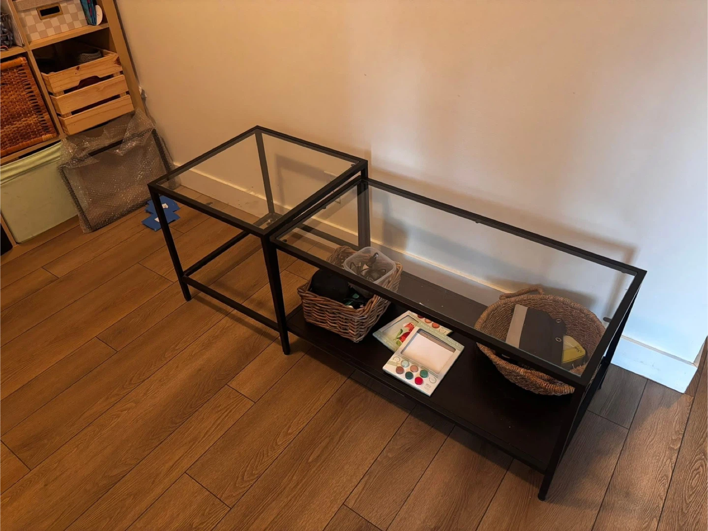 IKEA VITTSJÖ Coffee Table, Black-brown/Glass - photo 3
