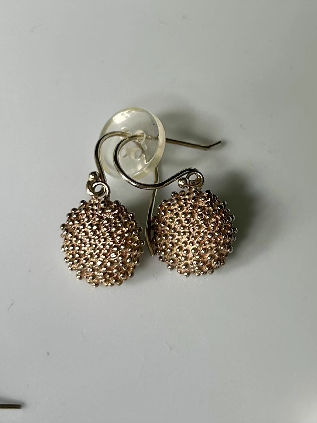 Textured Ball Drop Earrings